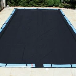 Doheny's Solid Winter Cover For 16x36 Ft Rectangular Pools, 10 Year Warranty, With 12 Water Bags