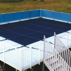 Doheny's 15 Year Mesh On-Ground Safety Cover For 16x32 Ft Rectangular Pool, Blue -Pool Care Sales Shop 1348 a sq 3