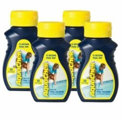 AquaChek Yellow (50) For Free Chlorine, Total Alkalinity, Cyanuric Acid (Stabilizer) & PH, 4 Pack
