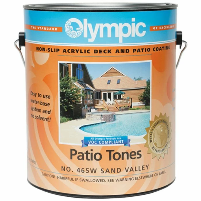 Olympic Patio Tones Deck Coating 1 Gallon, Sand Valley 3 Olympic Patio Tones Deck Coating 1 Gallon, Sand Valley