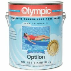 Olympic Optilon Synthetic Rubber Base Paint 1 Gallon, Bikini Blue