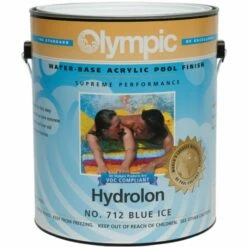Olympic Hydrolon Water-Based Acrylic Pool Finish 1 Gallon, Blue Ice