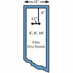 SR Smith Fibre-Dive Replacement Diving Board, 8 Ft, Blue -Pool Care Sales Shop 4611 b sq 1