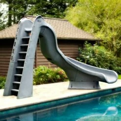 SR Smith Turbo Twister Pool Slide, Right Turn, Gray Granite