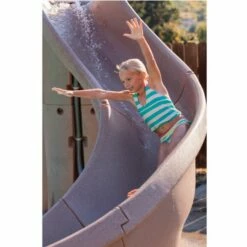 SR Smith Turbo Twister Pool Slide, Left Turn, Gray Granite -Pool Care Sales Shop 4637 l 1