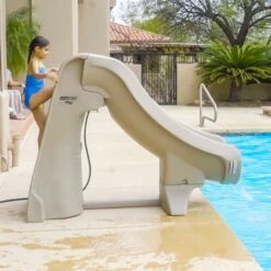 SR Smith SlideAway Removable Pool Slide, Taupe -Pool Care Sales Shop 62600taup c sq