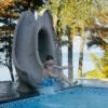 Global Pool Products Tidal Wave Pool Slide, Left Turn, Sandstone -Pool Care Sales Shop 90171 a sq 2