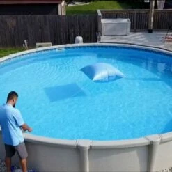 Doheny's Heavy-Duty Air Pillow, 4x4 Ft For Round Pools Up To 18 Ft, 1 Pack -Pool Care Sales Shop airpillowstep1 1