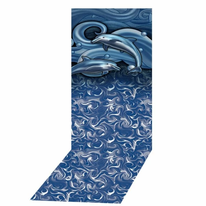 Ocean Blue Beaded Pool Liner, 54 In Wall, 21 Ft Round, 25 Gauge, Dolphin Key 4 Ocean Blue Beaded Pool Liner, 54 In Wall, 21 Ft Round, 25 Gauge, Dolphin Key - Image 2